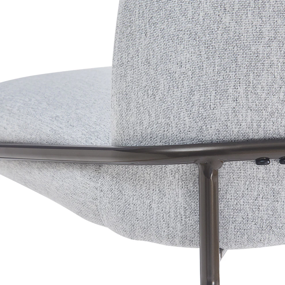 GDF Studio Beck Metal Upholstered Barstools, 29" Seat Height, Antique Brown Finish Frame, Gray Fabric, Set of 2 - Image 8