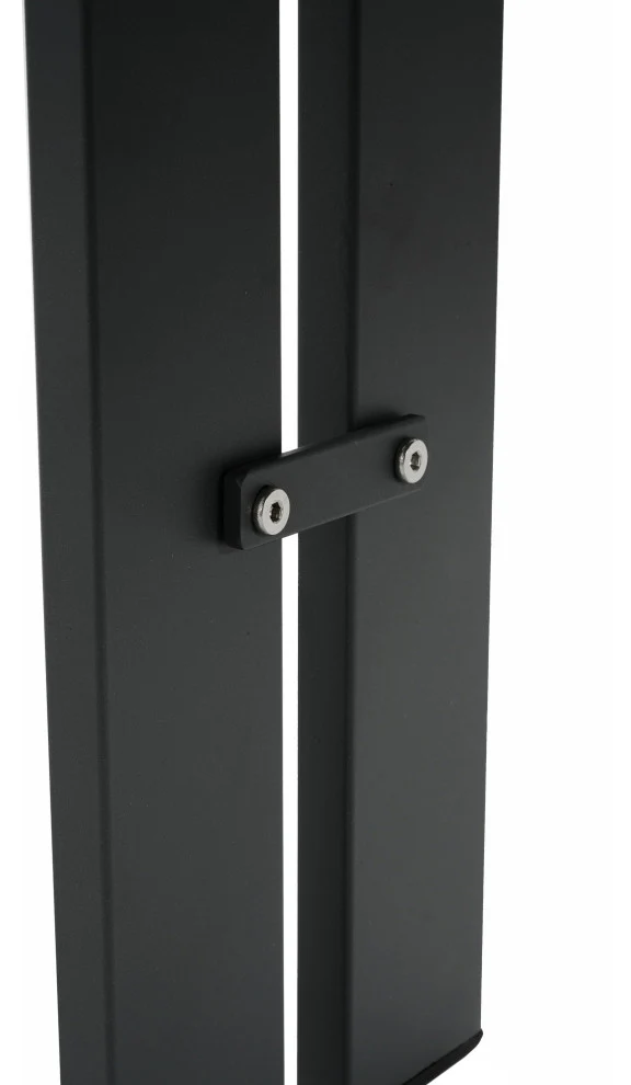 GDF Studio Outdoor Aluminum Dining Chairs with Cushions, Set of 2, Black Finish, Gray Cushion - Image 10