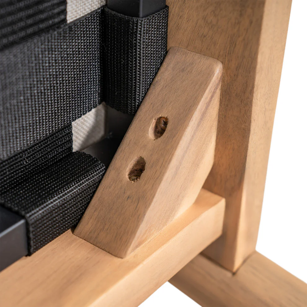 GDF Studio Werne Outdoor Acacia Wood Club Chair, Beige Cushion, Black Rope, Set of 2 - Image 14