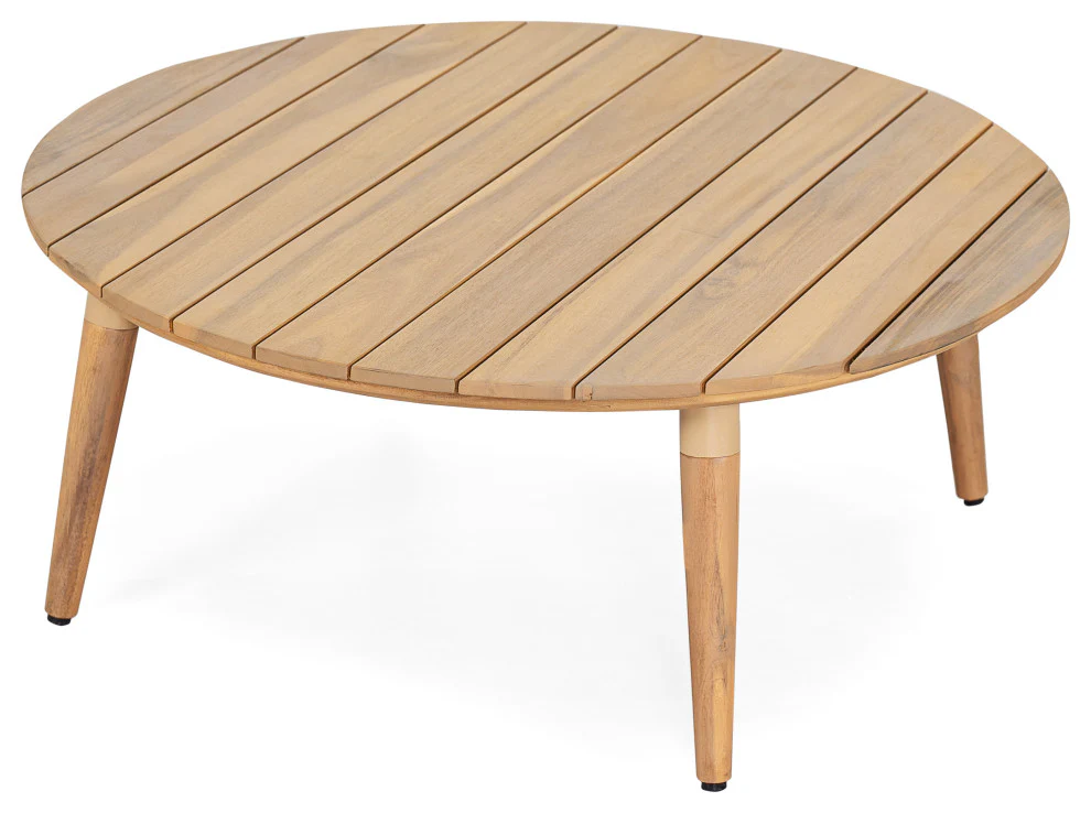 GDF Studio Werne Outdoor Wood Coffee Table, Natural