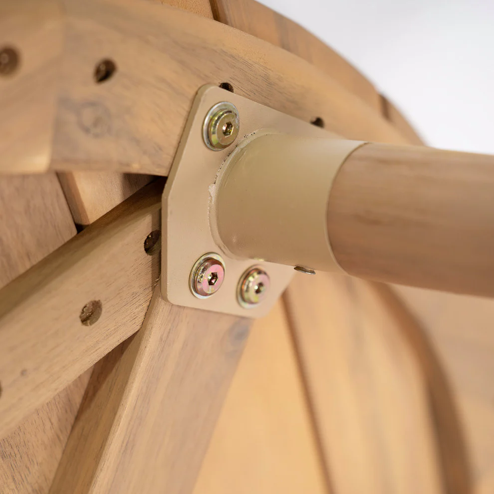 GDF Studio Werne Outdoor Wood Coffee Table, Natural - Image 11