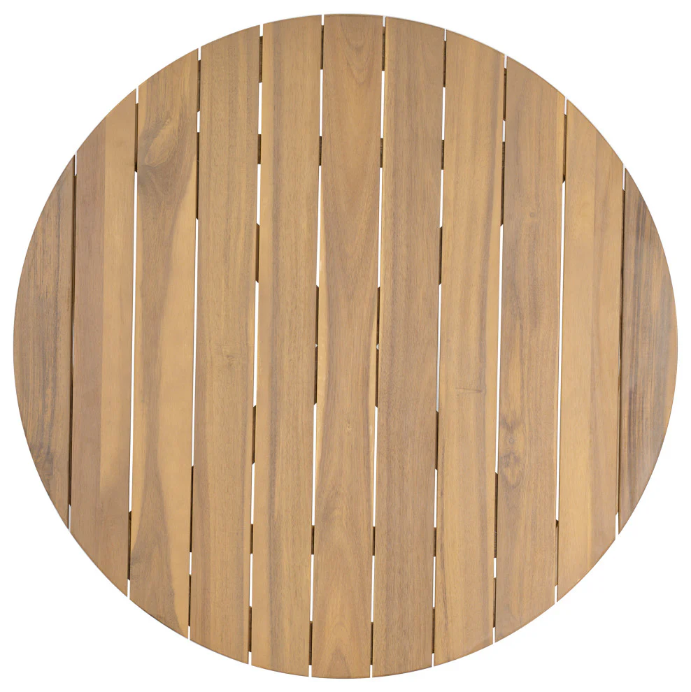 GDF Studio Werne Outdoor Wood Coffee Table, Natural - Image 5