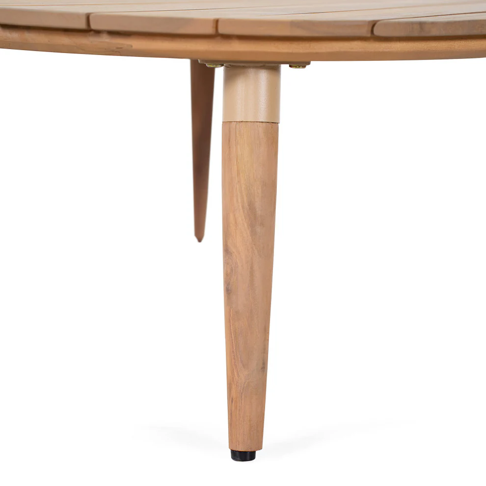 GDF Studio Werne Outdoor Wood Coffee Table, Natural - Image 9