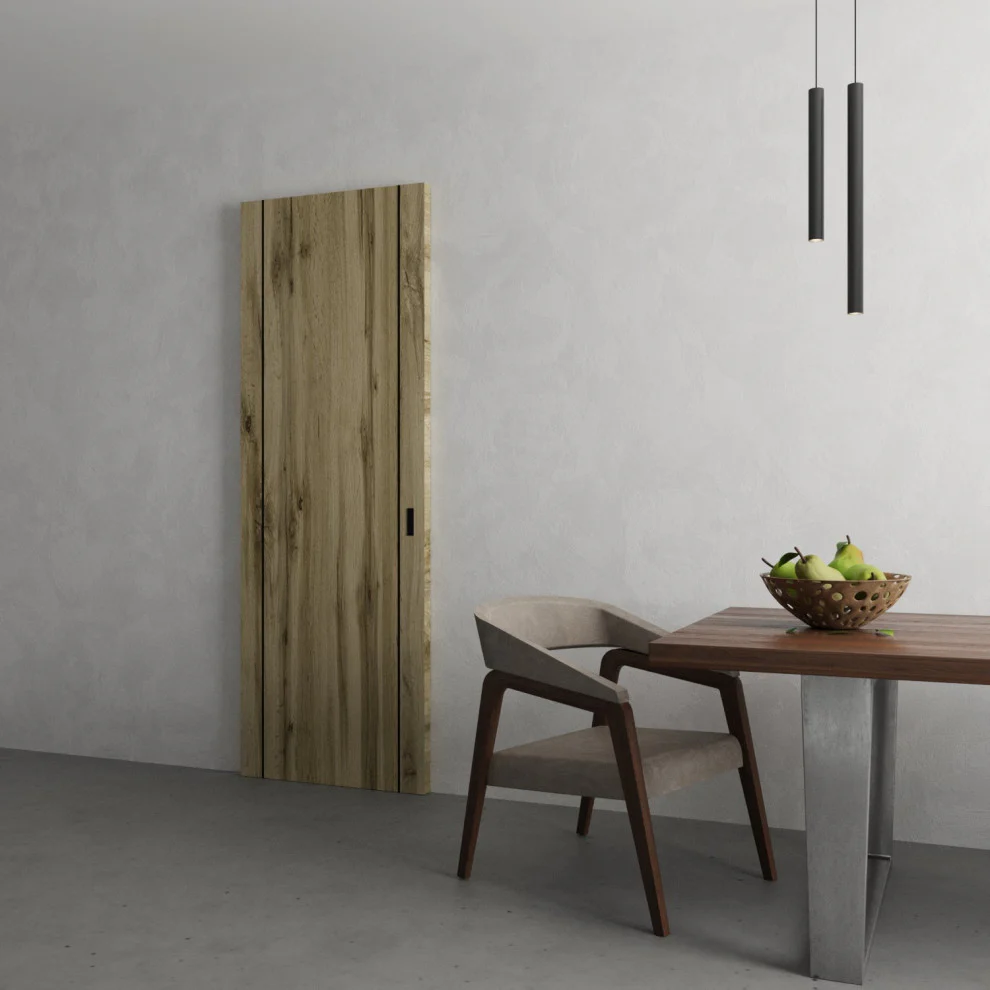 Hidden Barn  Planum 0017 Oak  Flush Magic Concealed Sliding Set 42x 80 - Image 5